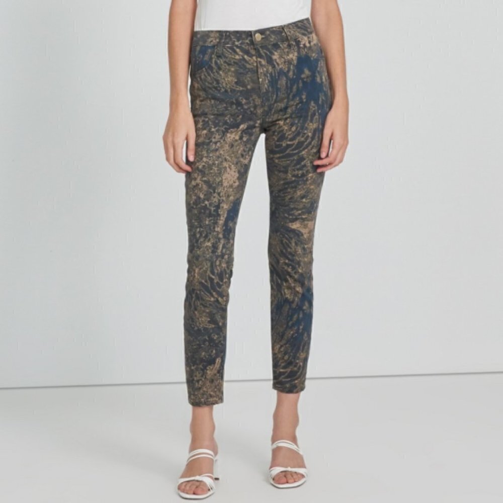 J Brand Alana Photo-Ready High-Rise Crop Skinny Jeans, Gold Wave